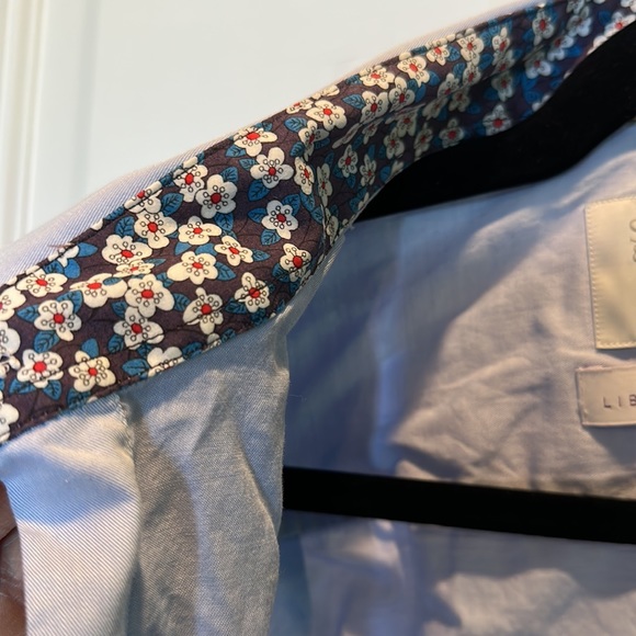 Symth and Gibson Tailored Fit Dress Shirt 15/38 Liberty London Fabric Contrast - Picture 3 of 4